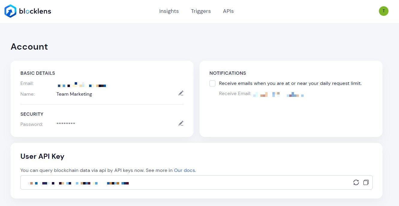 Navigating and updating your basic profile details within your Blocklens Account is a straightforward process