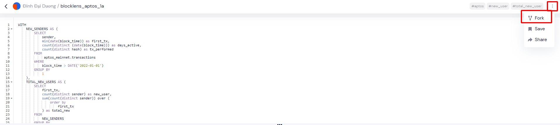 Click the three-dot menu